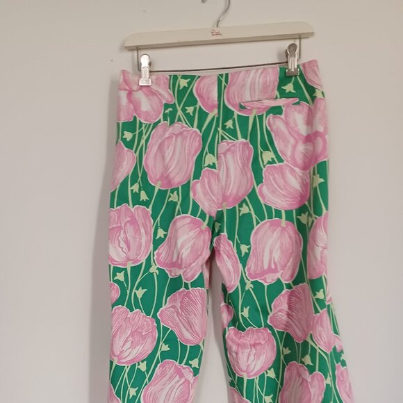 Lilly Pulitzer Pants 6 "Towering Tulips" Rare HTF Print Spring/Easter/Passover - Picture 4 of 8